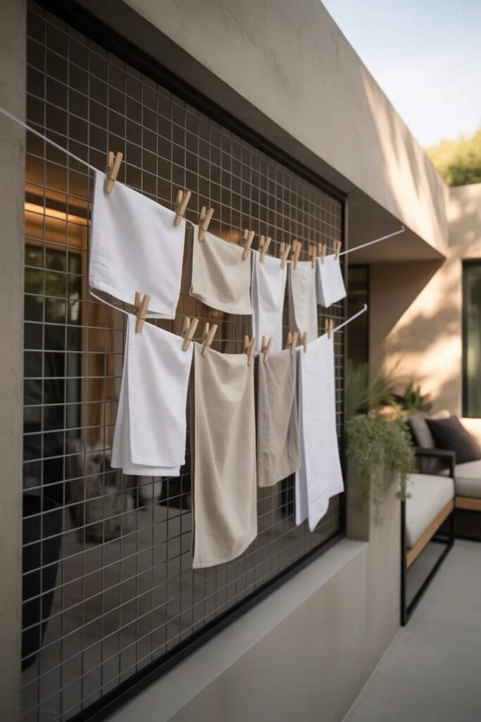grid pool towel storage ideas