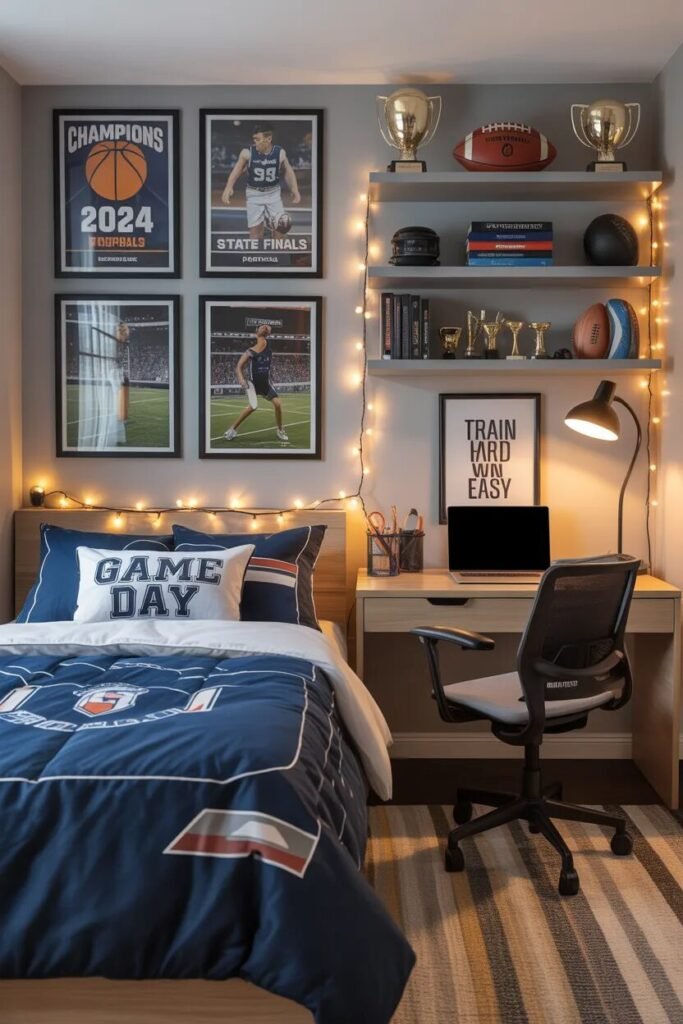 sports boys dorm room design