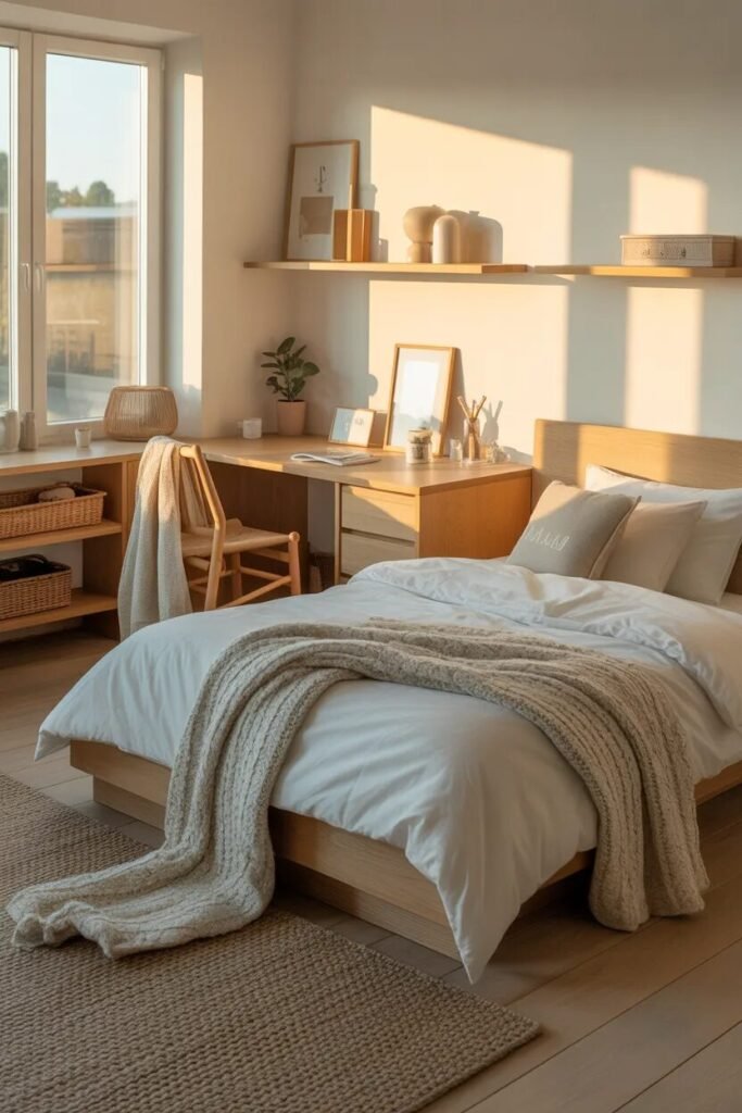 Scandinavian boys dorm room design