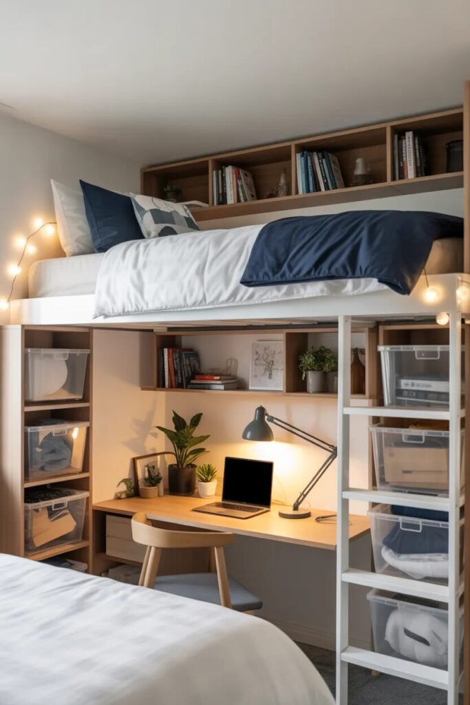 loft boys dorm room design