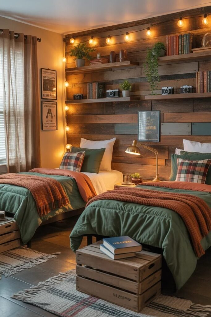 rustic boys dorm room design