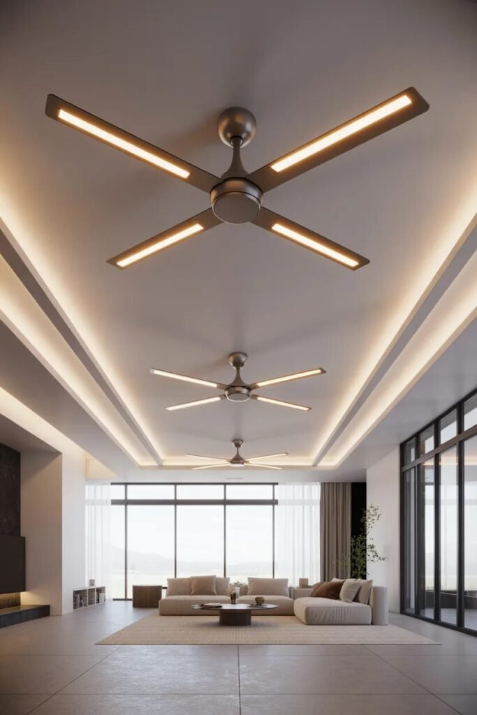 double fan false ceiling design ideas smart home