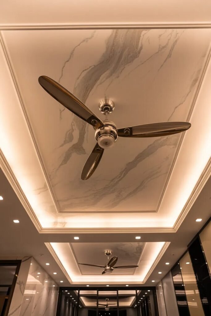  double fan false ceiling design ideas marble luxury
