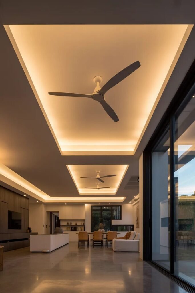 double fan false ceiling design ideas open concept