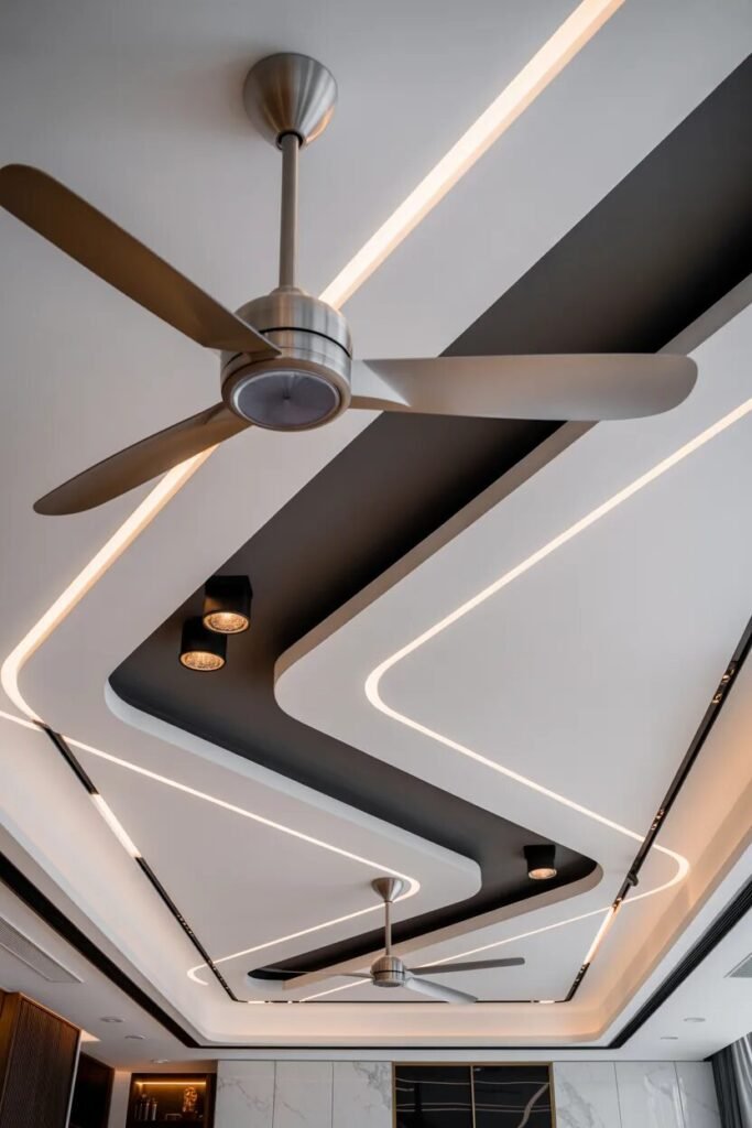 double fan false ceiling design ideas ultra modern smart