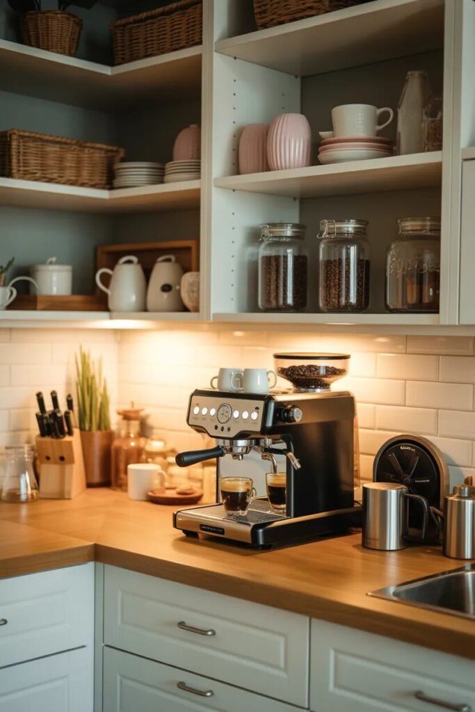 coffee pantry shelving ideas decor