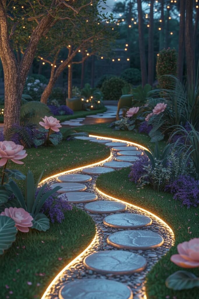 20 fairy garden ideas glowing night garden