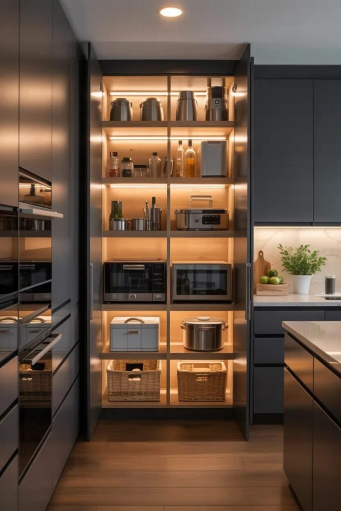 appliance pantry shelving ideas setup