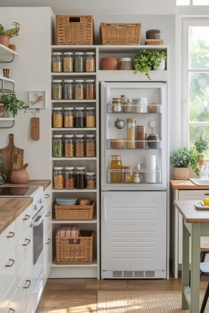 slim pantry shelving ideas storage
