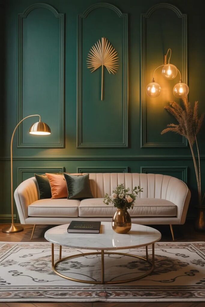 Moody living room design 4 moody living room design green walls