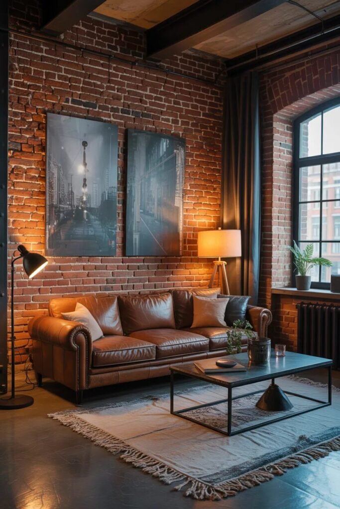 Moody living room design 14 moody living room design industrial loft