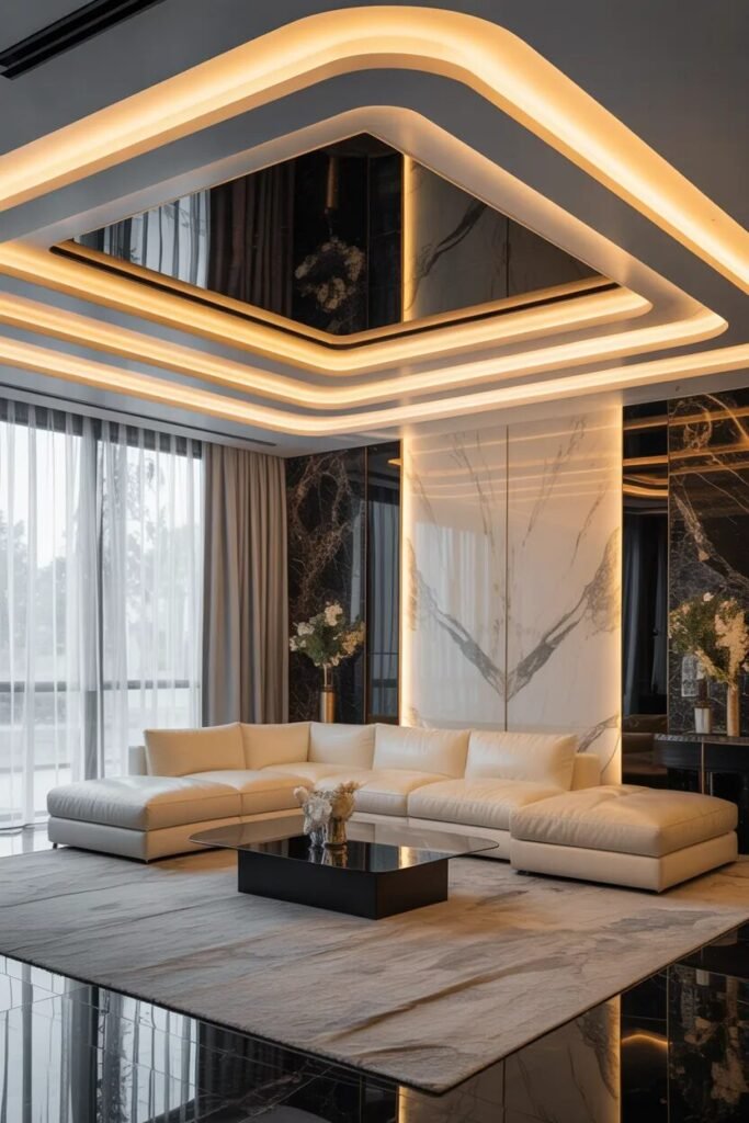 luxury POP ceiling design ideas 2 Luxury floating POP ceiling design
