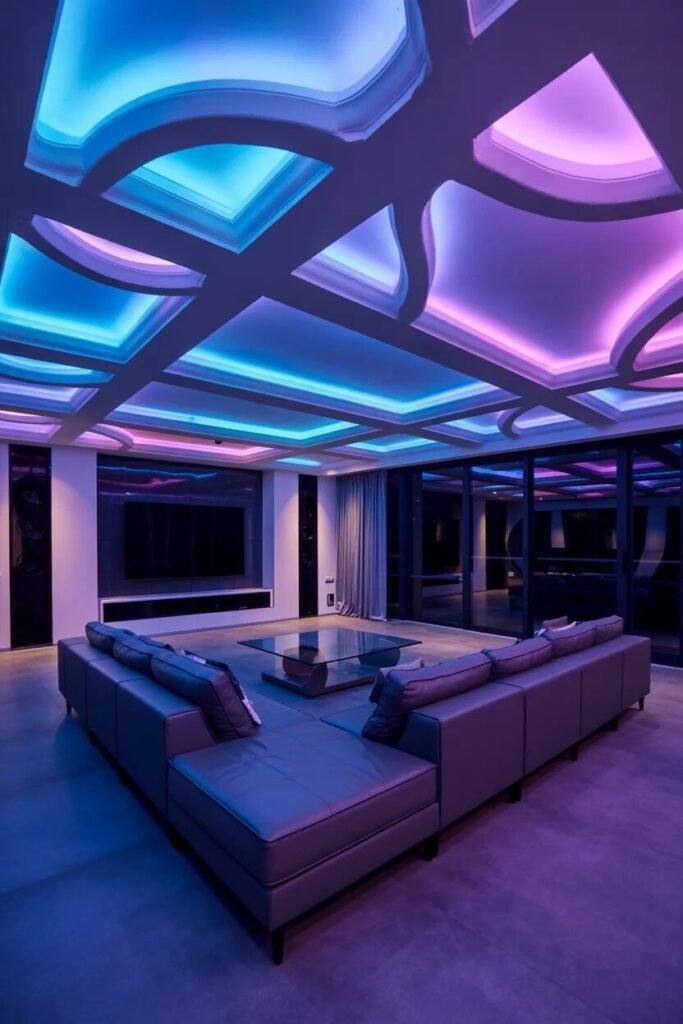 luxury POP ceiling design ideas 17 RGB luxury POP ceiling design