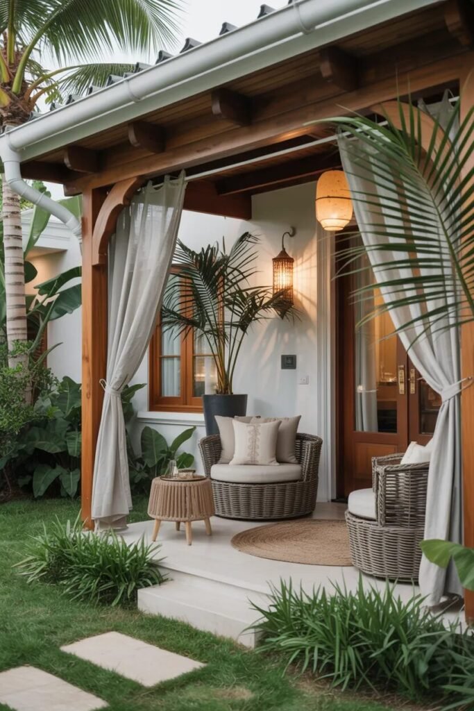 Tropical front porch design ideas