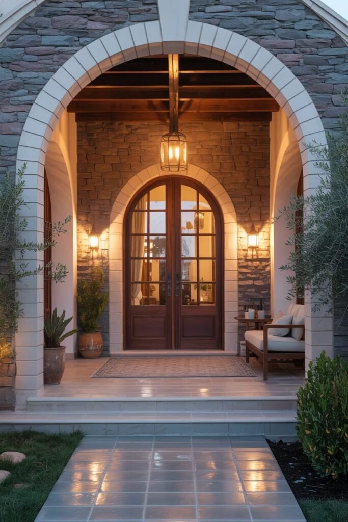 Arched front porch design ideas