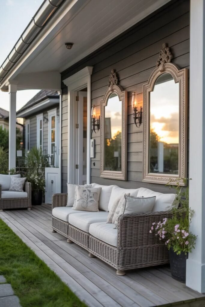 Mirror front porch design ideas