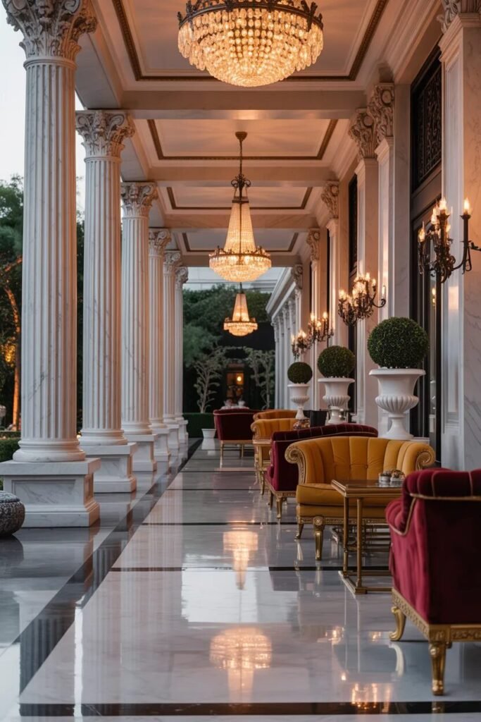 Luxury hotel front porch ideas