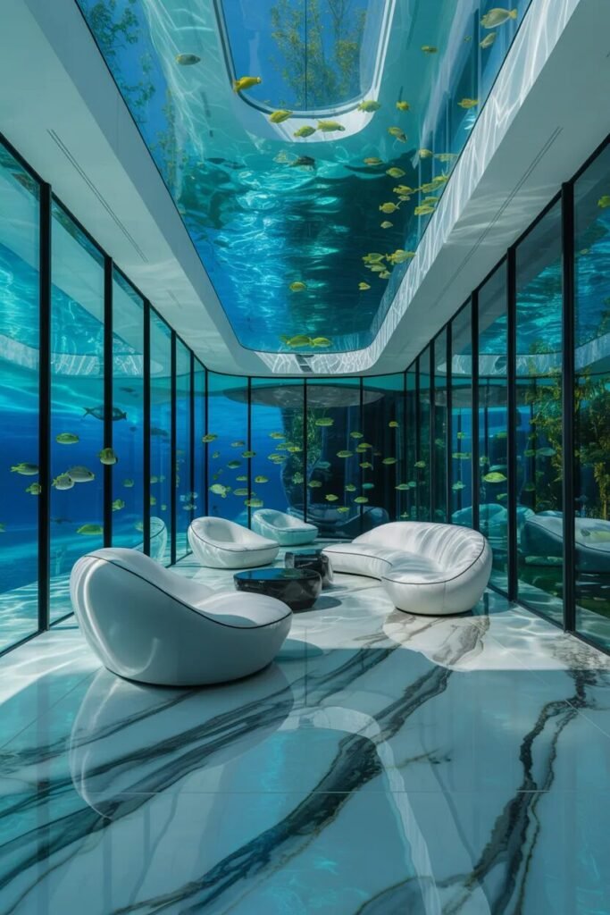 Glass wall terrace luxury ideas