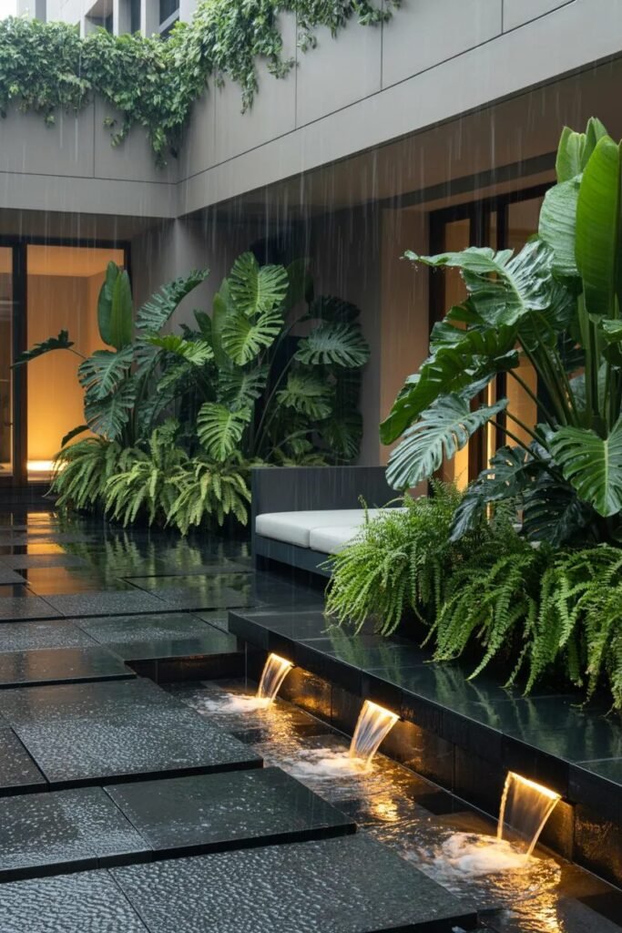 Rainfall terrace design ideas