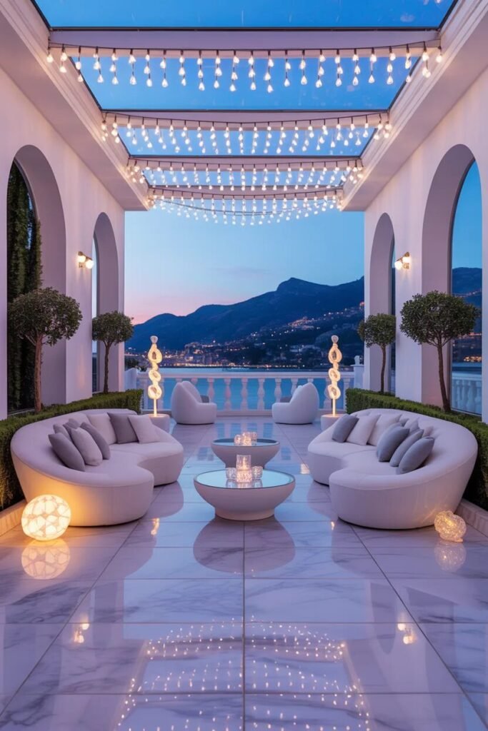 White luxury terrace ideas