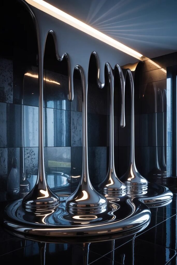 Chrome aesthetic wall decor ideas