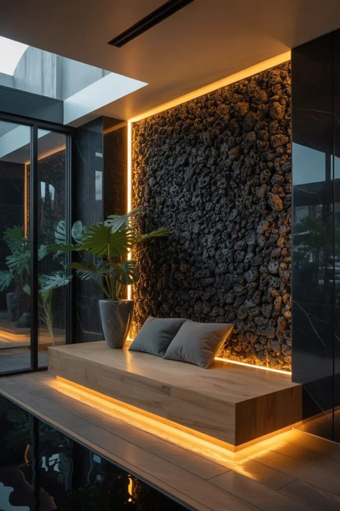 Lava stone aesthetic wall decor ideas