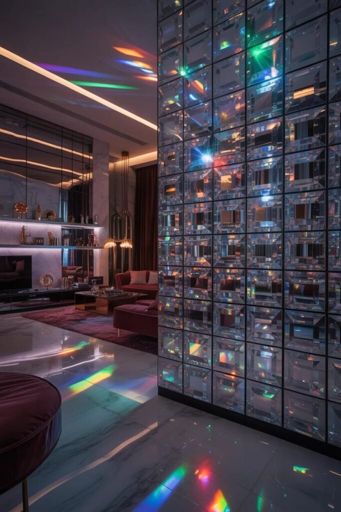 Crystal grid aesthetic wall decor ideas