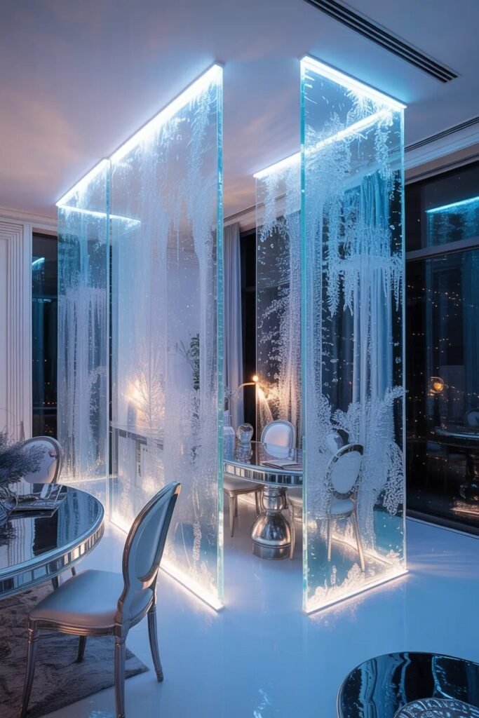 Ice glass aesthetic wall decor ideas
