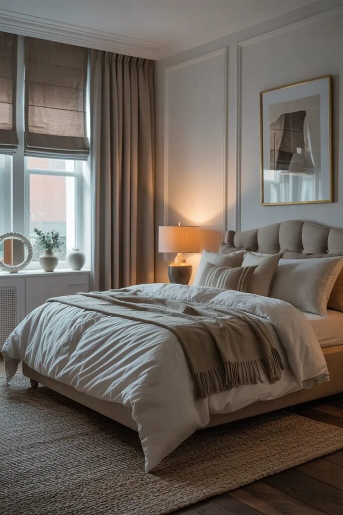 layered bedroom curtain design ideas