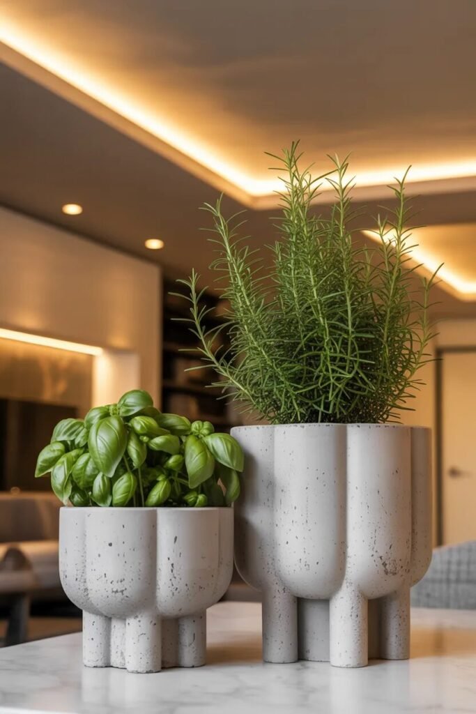 concrete creative herb planter ideas