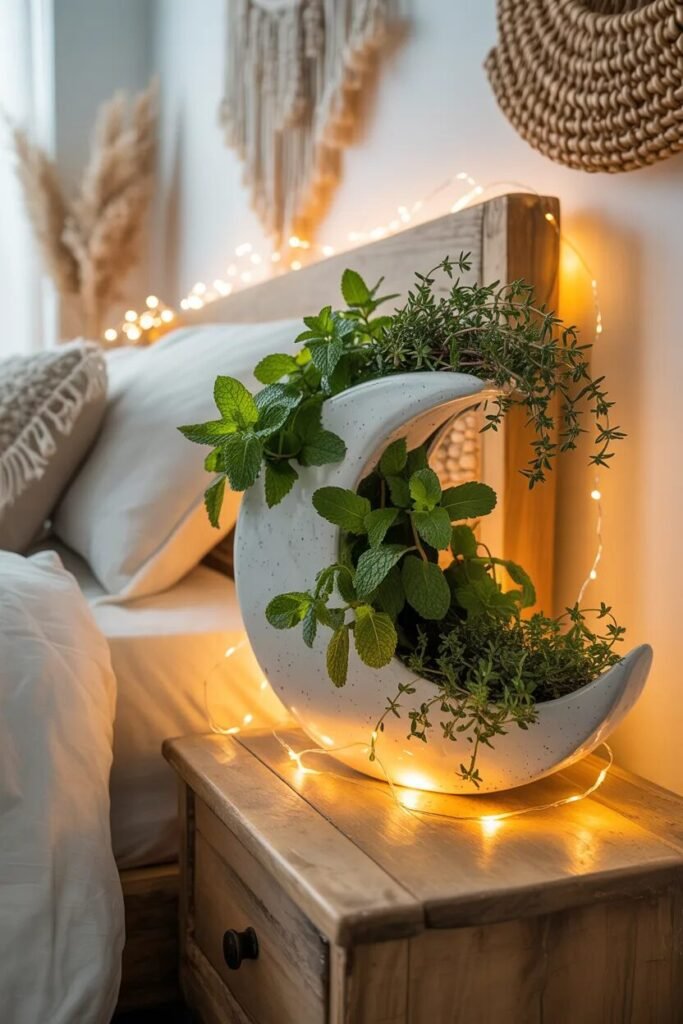 moon creative herb planter ideas