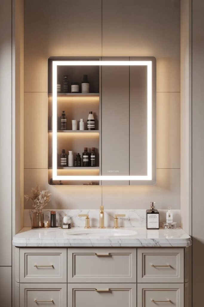 28 vanity organization ideas 12 LED vanity organization ideas mirror