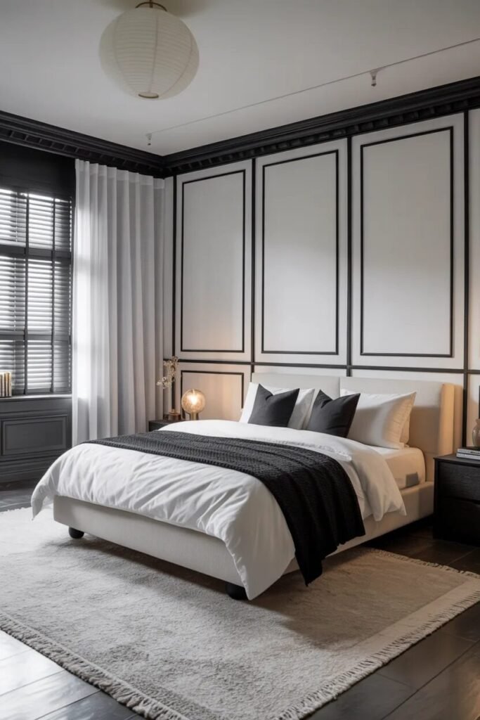 white bedroom curtain design ideas