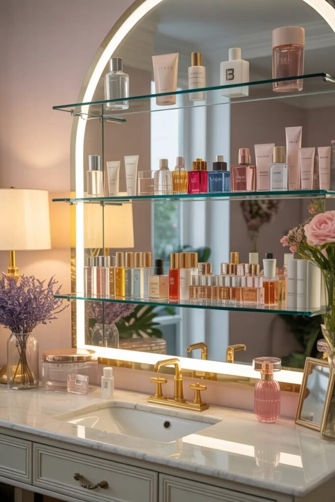 28 vanity organization ideas 23 glass vanity organization ideas shelves