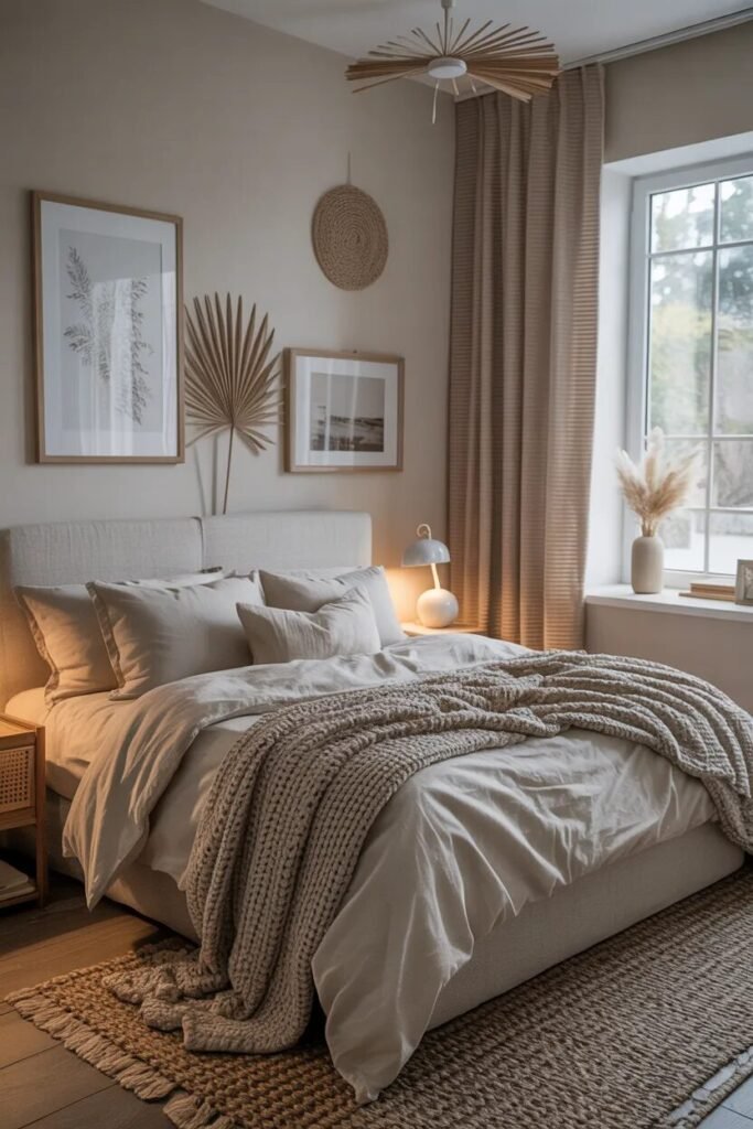 textured bedroom curtain design ideas