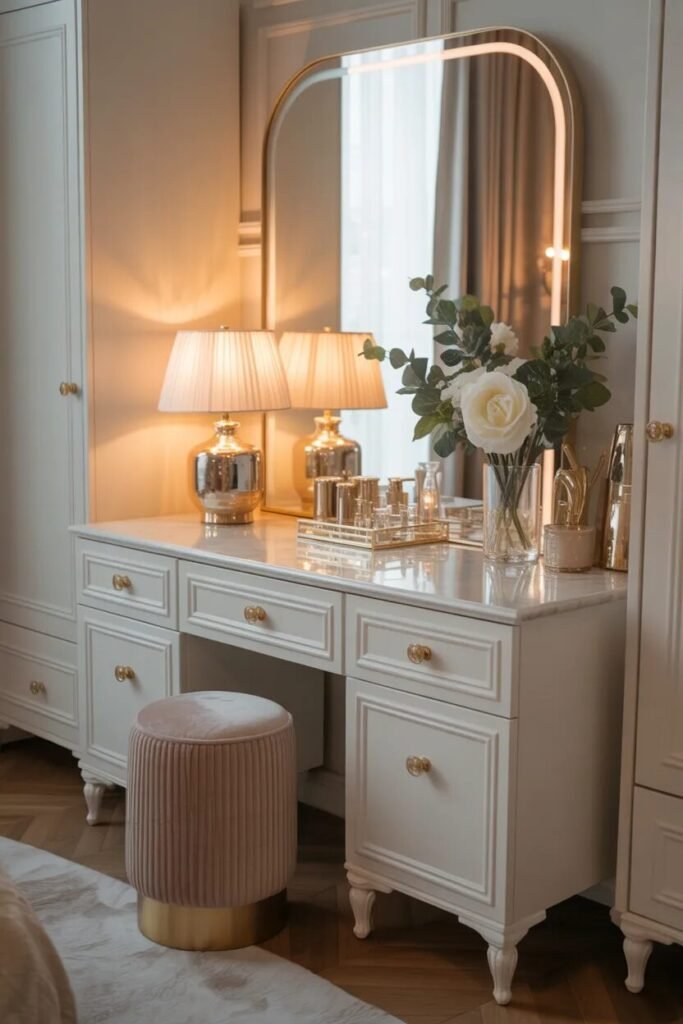  luxury white vanity marble design