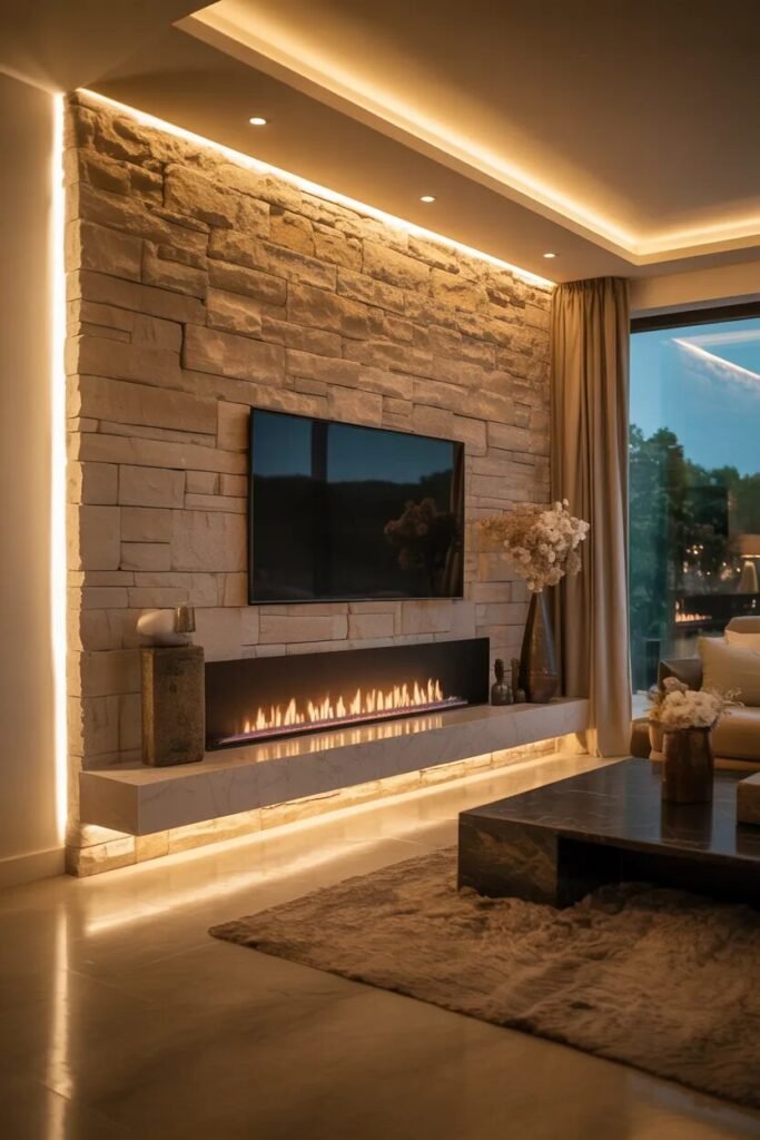 Unique living room lighting ideas 19 fireplace living room lighting ideas