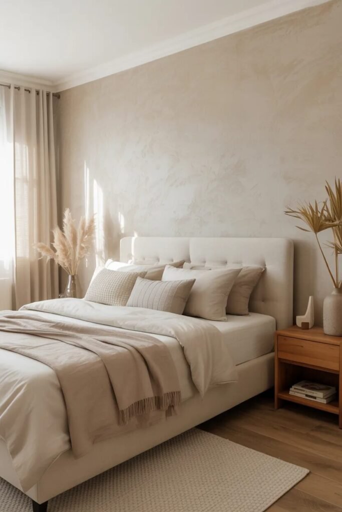 neutral bedroom wallpaper design ideas