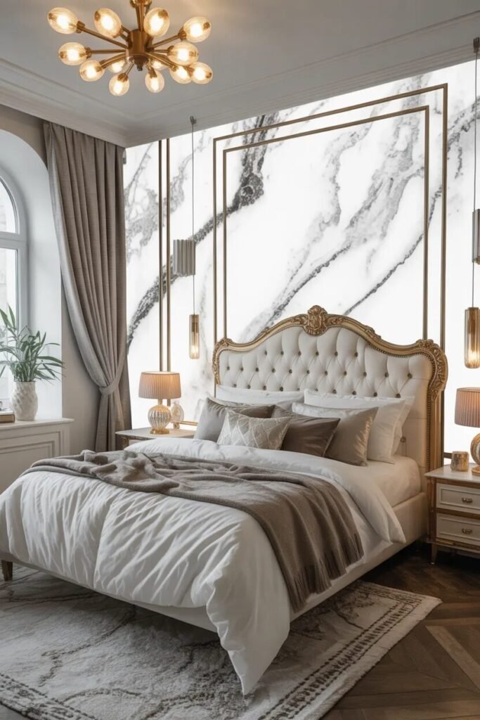 marble bedroom wallpaper design ideas