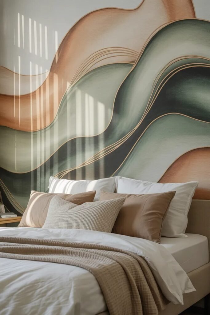 abstract bedroom wallpaper design ideas