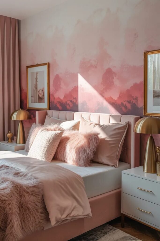 pink bedroom wallpaper design ideas