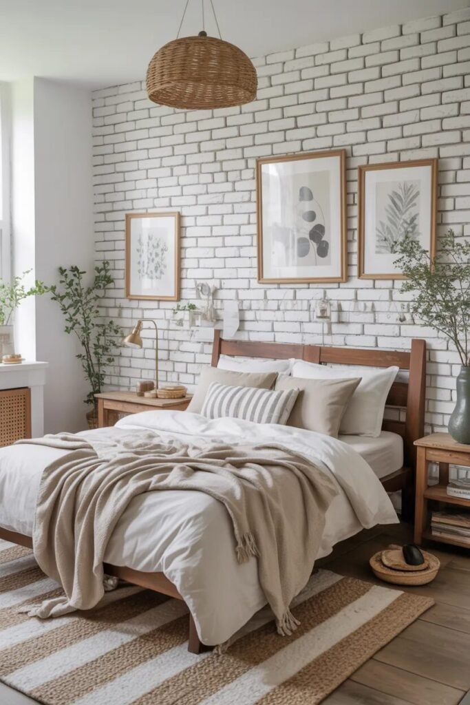 white brick bedroom wallpaper ideas