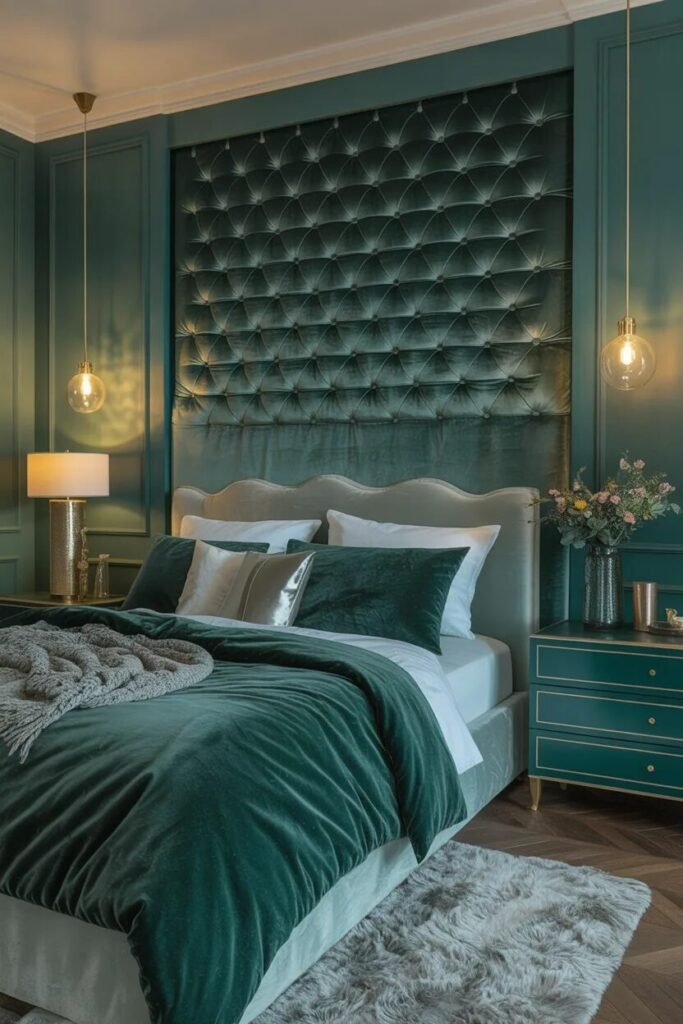 velvet bedroom wallpaper design ideas