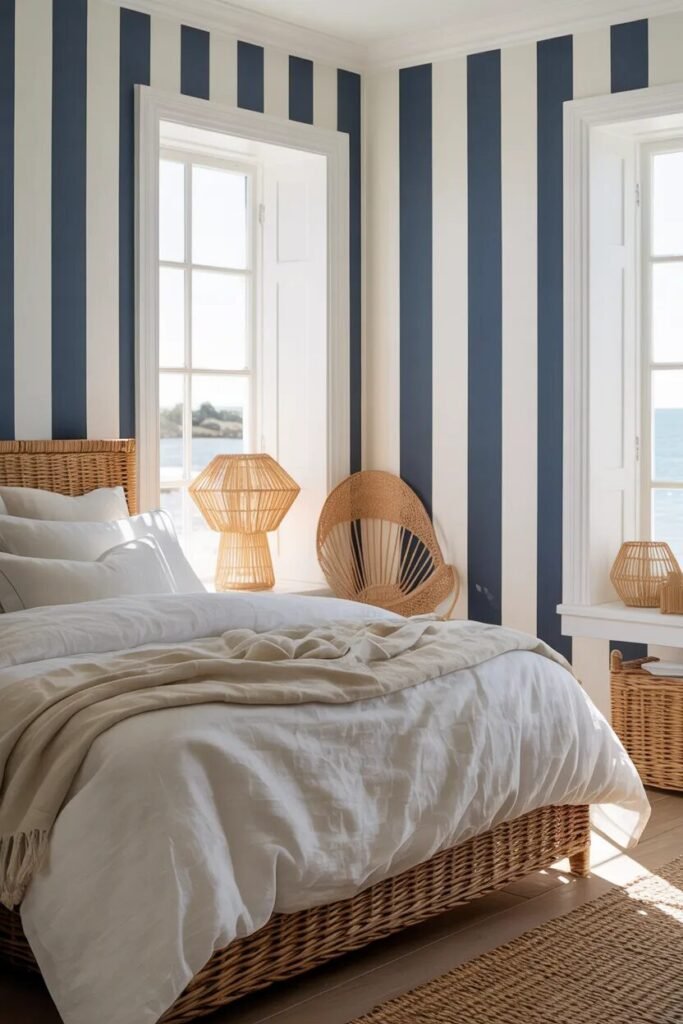 coastal bedroom wallpaper design ideas