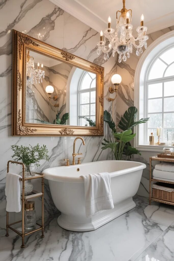 marble bathroom print ideas style
