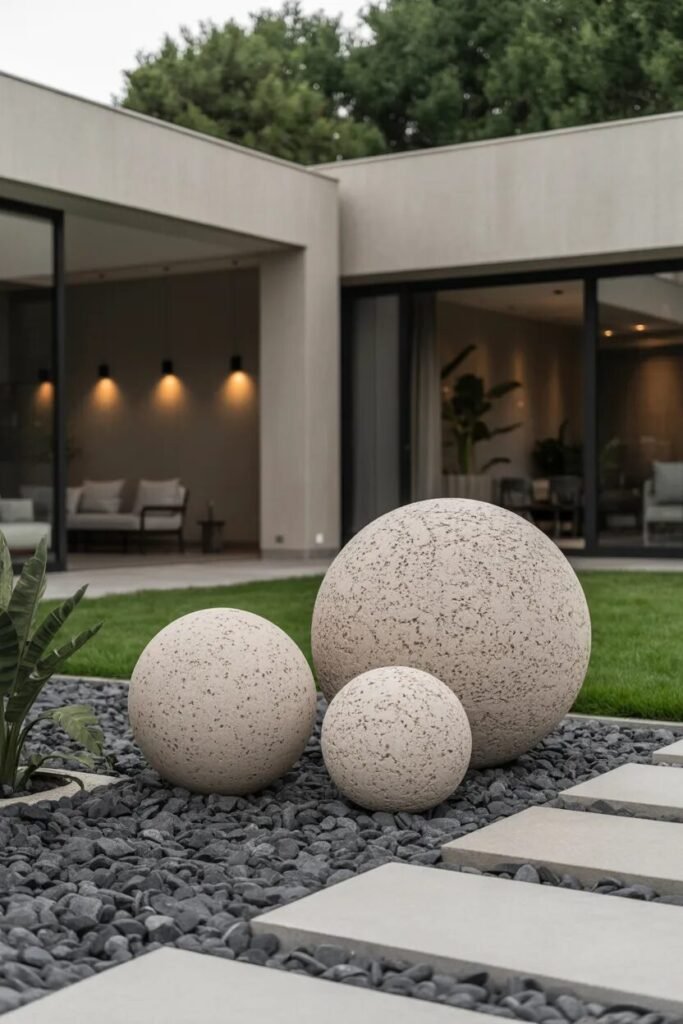 Stone sphere 19 yard ideas