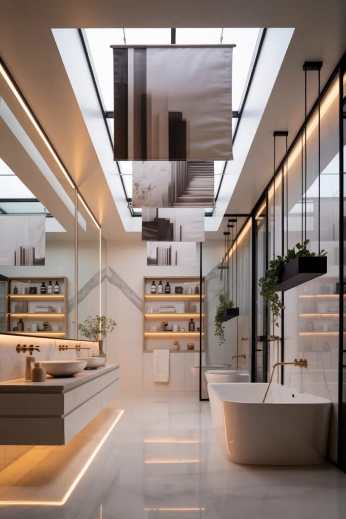 modern bathroom print ideas panels