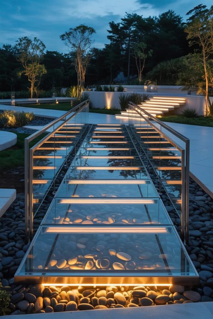 Glass walkway 19 yard ideas