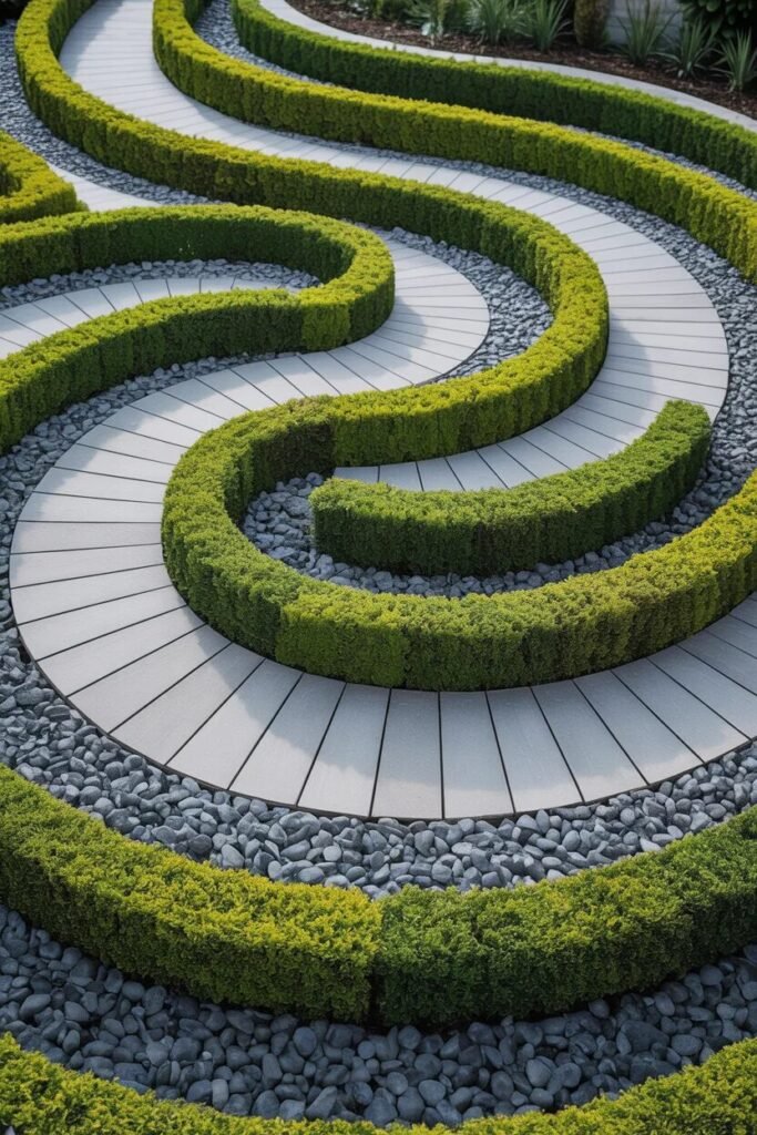 Spiral layout 19 yard ideas