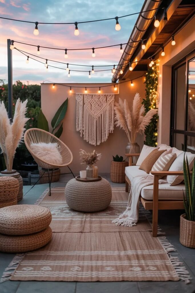  Cozy boho apartment patio ideas